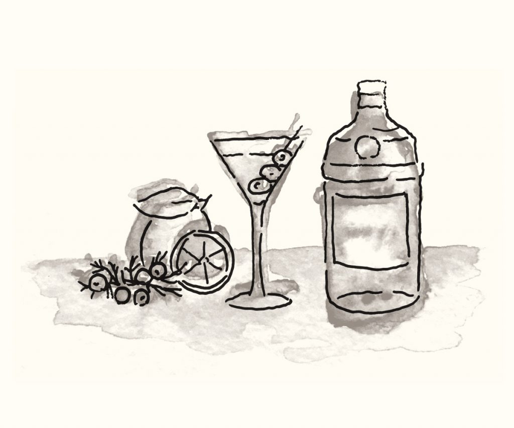 Mixed drink illustration